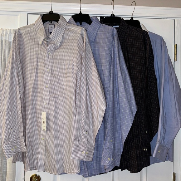Tommy Hilfiger Austin Reed NWT plaid button down long sleeve shirts, XL - Picture 1 of 7